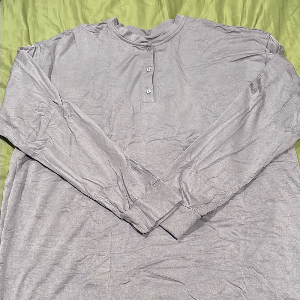 Set active set sleep oversized boyfriend Henley